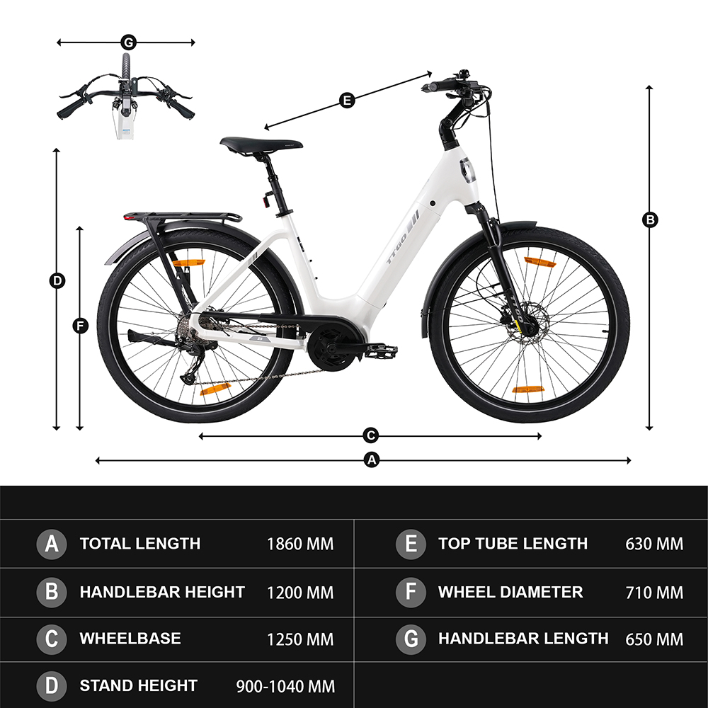 Elektrobicykel TTGO Z5, 250W motor, 36V 18Ah batéria, 27.5 palcové pneumatiky, max. rýchlosť 25 km/h, max. dojazd 130 km, hydraulické kotúčové brzdy, trojitý systém tlmenia nárazov, 9-rýchlostný systém Shimano - biely
