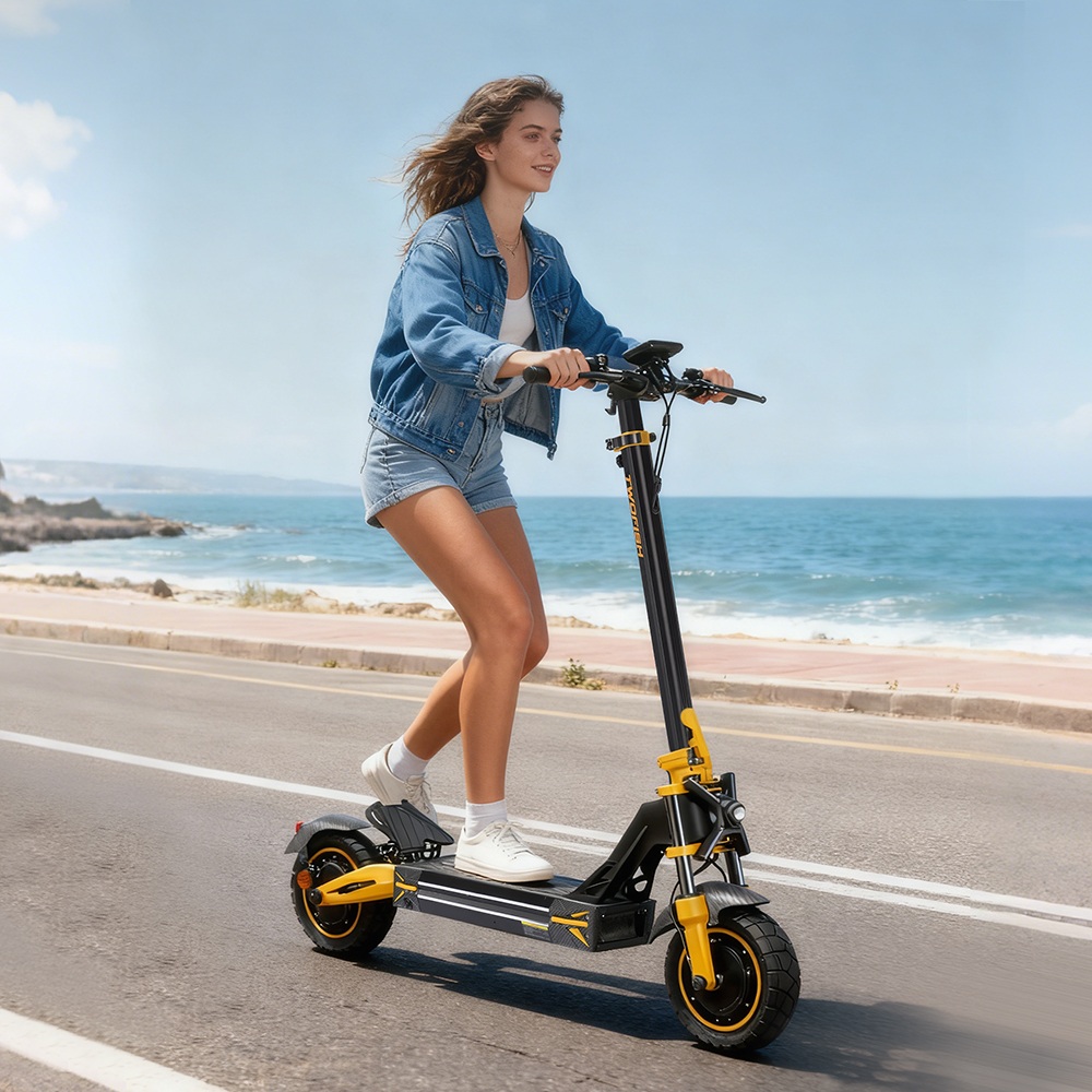 TWOFISH TW3 PRO Electric Scooter, 1000W*2 Motor, 52V 23Ah Battery, 11 inch Tires, 60km/h Max Speed, 55km Range, Dual Disc Brake, Front & Rear Spring Suspension System, NFC Unlock