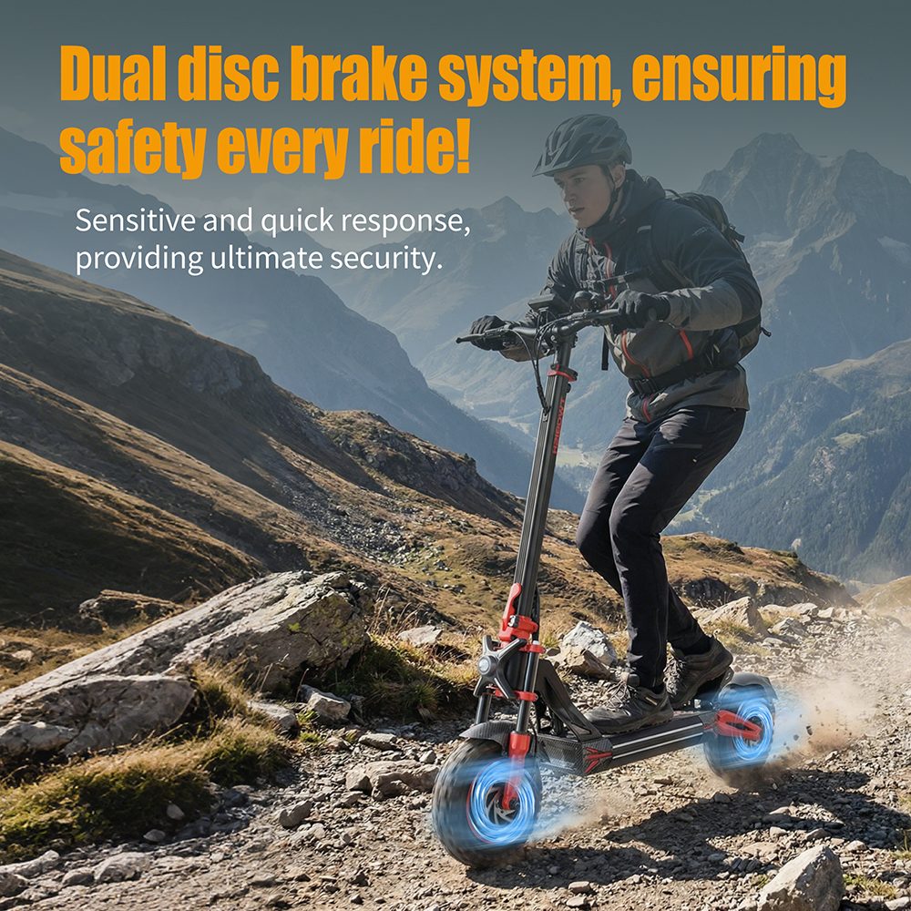 TWOFISH TW4 PRO Electric Scooter, 1000W*2 Motor, 60V 23Ah batéria, 11 palcové pneumatiky, max. rýchlosť 72km/h, max. dojazd 60km, dvojkotúčová brzda, predný & zadný pružinový systém odpruženia, NFC odomykanie