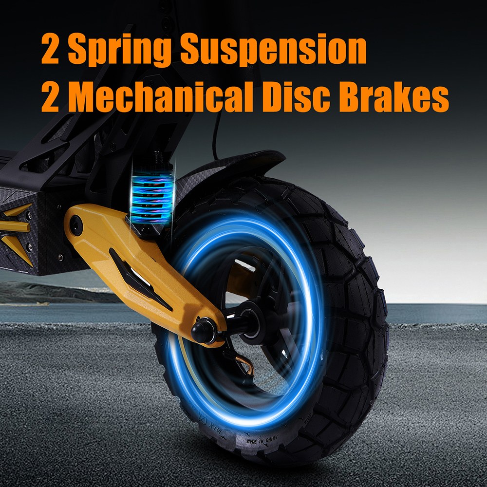 TWOFISH V2 MAX Electric Scooter, 600W Motor, 48V 17Ah Battery, 10 inch Tires, 53km/h Max Speed, 40km Range, Mechanical Disc Brakes, Spring Suspension, LCD Display