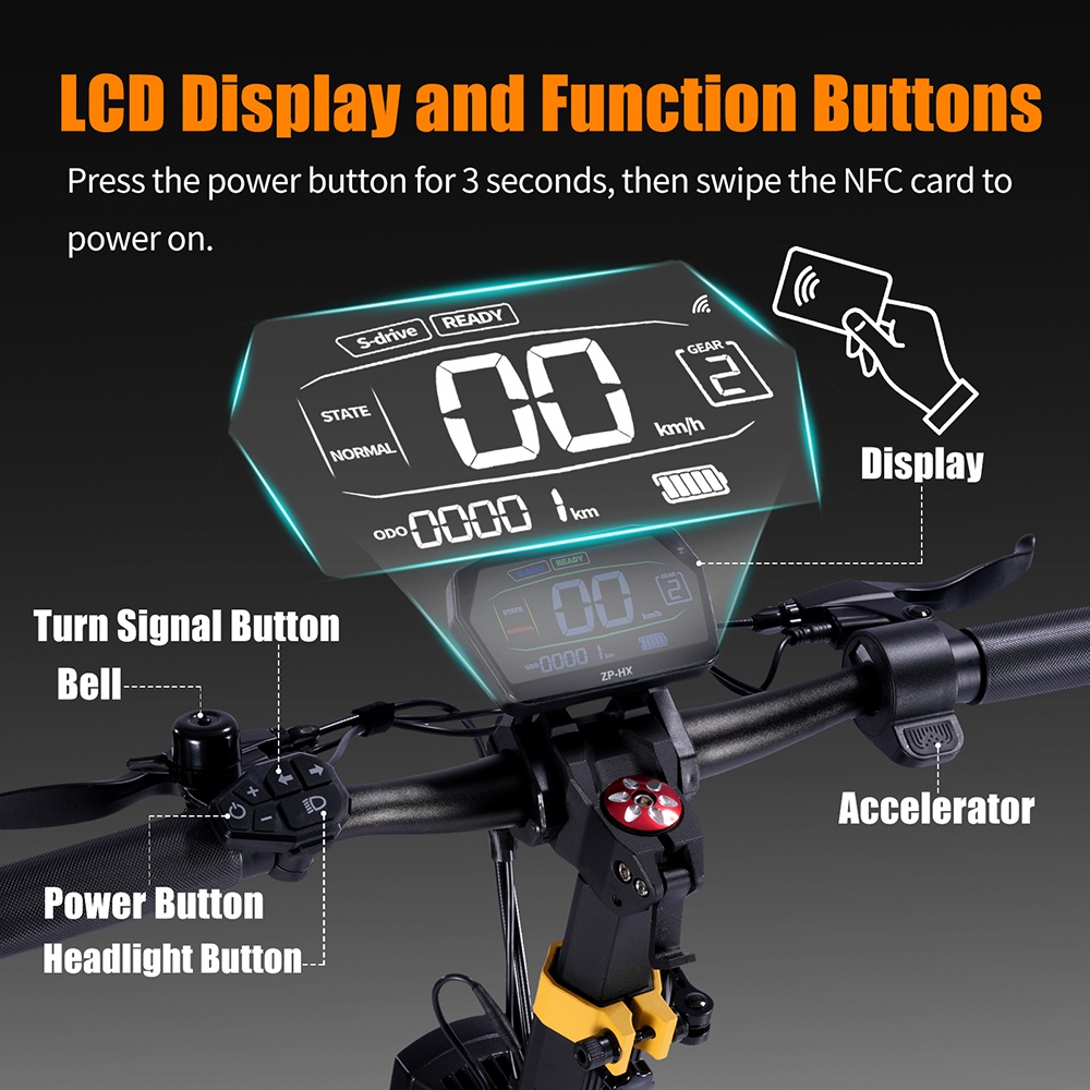 TWOFISH V2 MAX Electric Scooter, 600W Motor, 48V 17Ah Battery, 10 inch Tires, 53km/h Max Speed, 40km Range, Mechanical Disc Brakes, Spring Suspension, LCD Display