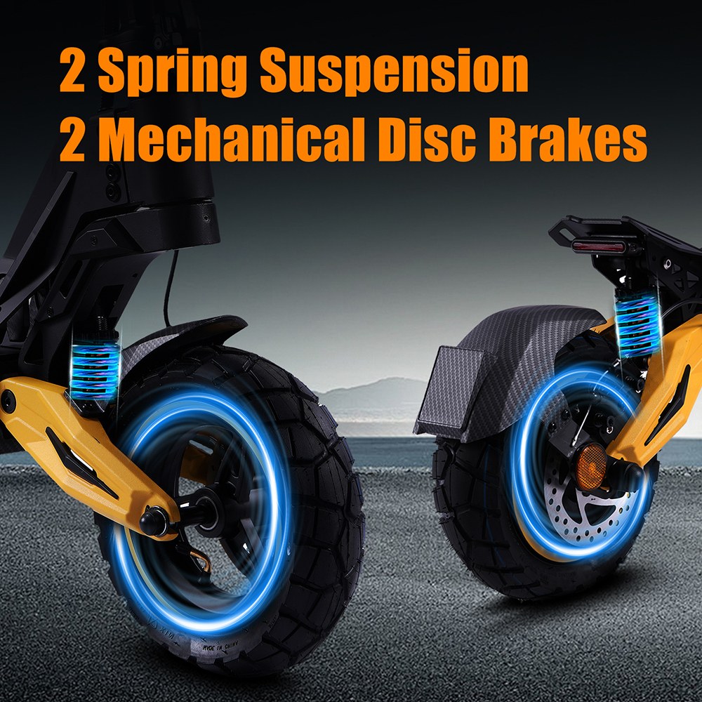 TWOFISH V2 MAX Electric Scooter, 600W Motor, 48V 17Ah Battery, 10 inch Tires, 53km/h Max Speed, 40km Range, Mechanical Disc Brakes, Spring Suspension, LCD Display