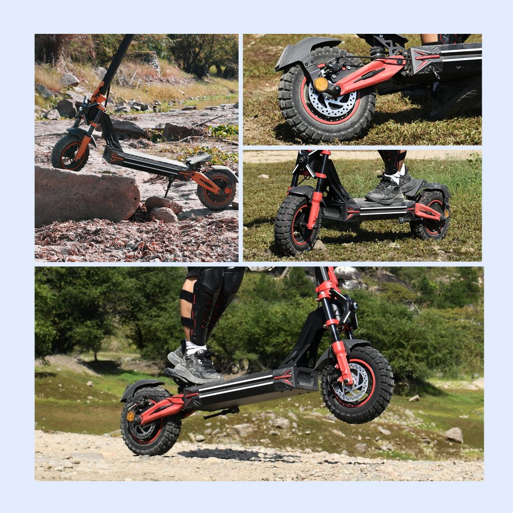 TWOFISH V4 MAX Electric Scooter, 800W motor, 52V 23Ah batéria, 10 palcové pneumatiky, max. rýchlosť 57km/h, dojazd 60km, dvojkotúčová brzda, predné & zadné pružinové tlmiče, NFC odomykanie