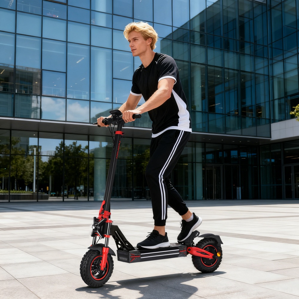 TWOFISH V4 MAX Electric Scooter, 800W motor, 52V 23Ah batéria, 10 palcové pneumatiky, max. rýchlosť 57km/h, dojazd 60km, dvojkotúčová brzda, predné & zadné pružinové tlmiče, NFC odomykanie