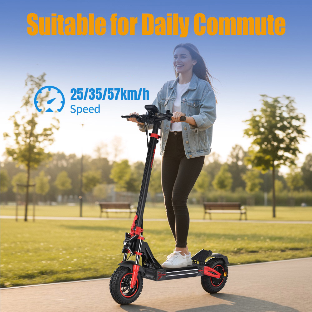 TWOFISH V4 MAX Electric Scooter, 800W motor, 52V 23Ah batéria, 10 palcové pneumatiky, max. rýchlosť 57 km/h, dojazd 60 km, dvojkotúčová brzda, predné & zadné pružinové tlmiče, NFC odomykanie