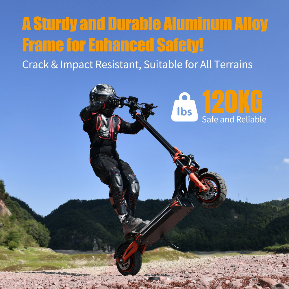 TWOFISH V4 MAX Electric Scooter, 800W motor, 52V 23Ah batéria, 10 palcové pneumatiky, max. rýchlosť 57km/h, dojazd 60km, dvojkotúčová brzda, predné & zadné pružinové tlmiče, NFC odomykanie