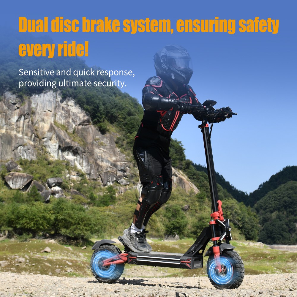 TWOFISH V4 MAX Electric Scooter, 800W motor, 52V 23Ah batéria, 10 palcové pneumatiky, max. rýchlosť 57 km/h, dojazd 60 km, dvojkotúčová brzda, predné & zadné pružinové tlmiče, NFC odomykanie