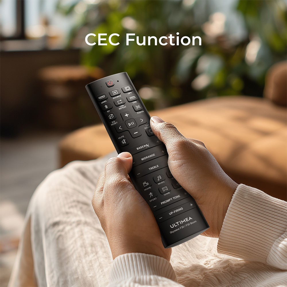 Ultimea Skywave F30 Boom 3.1.2ch Soundbar, 360W Peak Power, Dolby Atmos, APP Control, Supports HDMI Connection, Bluetooth 5.4