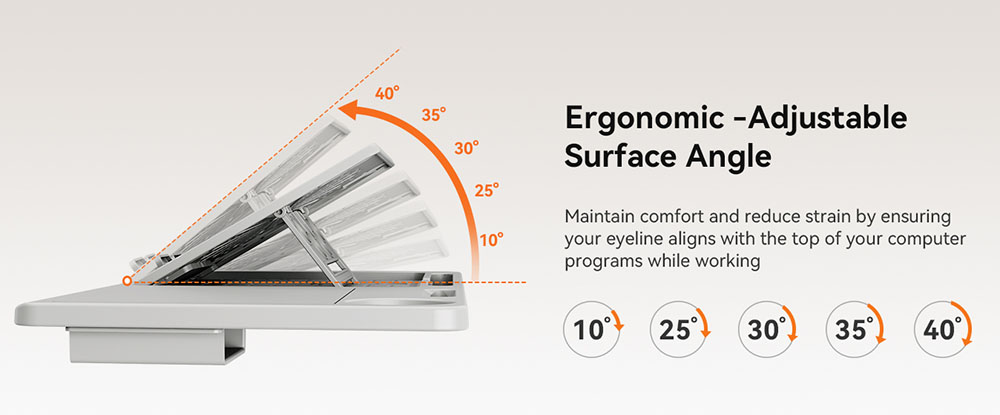 NEWTRAL MagicH-GPro Ergonomischer Stuhl mit abnehmbarer Arbeitsplatte, automatisch mitlaufender R&uuml;ckenlehne, Kopfst&uuml;tze, adaptiver Unterst&uuml;tzung des unteren R&uuml;ckens, verstellbarer Armlehne, 4 Arretierungspositionen &ndash; Grau