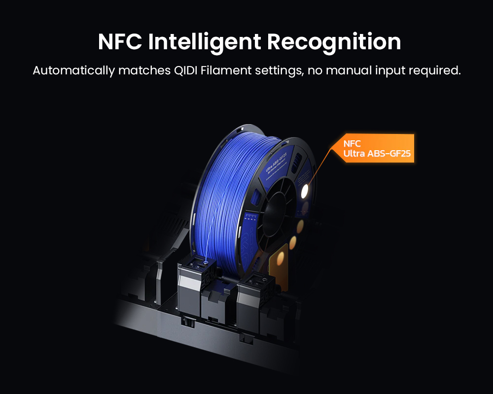 QIDI PLUS4 Bo&icirc;te de s&eacute;chage de filament, 65℃ S&eacute;chage et Stockage Scell&eacute;, Impression Multi-mat&eacute;riaux 16 Couleurs, Recharge Automatique de Filament, d&eacute;tection Intelligente NFC, Contient 4 Bobines