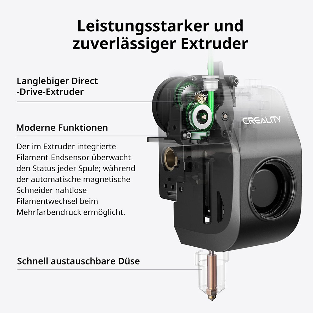 Creality K2 SE Combo 3D-Drucker mit Gehäuse, 500 mm/s Geschwindigkeit, 0,1 mm Präzision, 220×215×245 mm Bauraum, automatische Nivellierung, 300 °C Düse für Mehrmaterialdruck