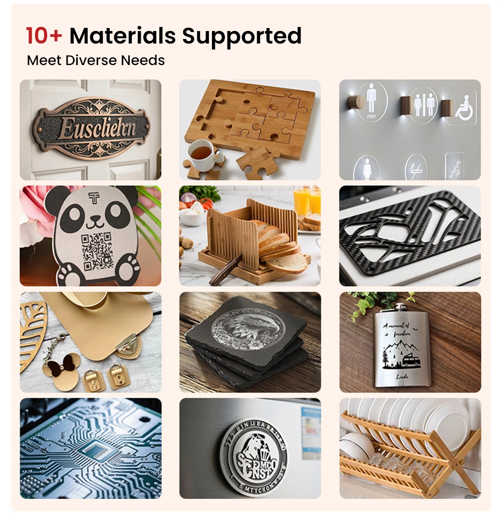 TWO TREES TTC450 Ultra CNC Router Machine, 500W Spindle, Dual CNC & Laser Modes, 0.05mm High Precision, 3.5" IPS Touch Screen, 460x460x100mm Working Area, Compatible with Metal/Acrylic/Wood