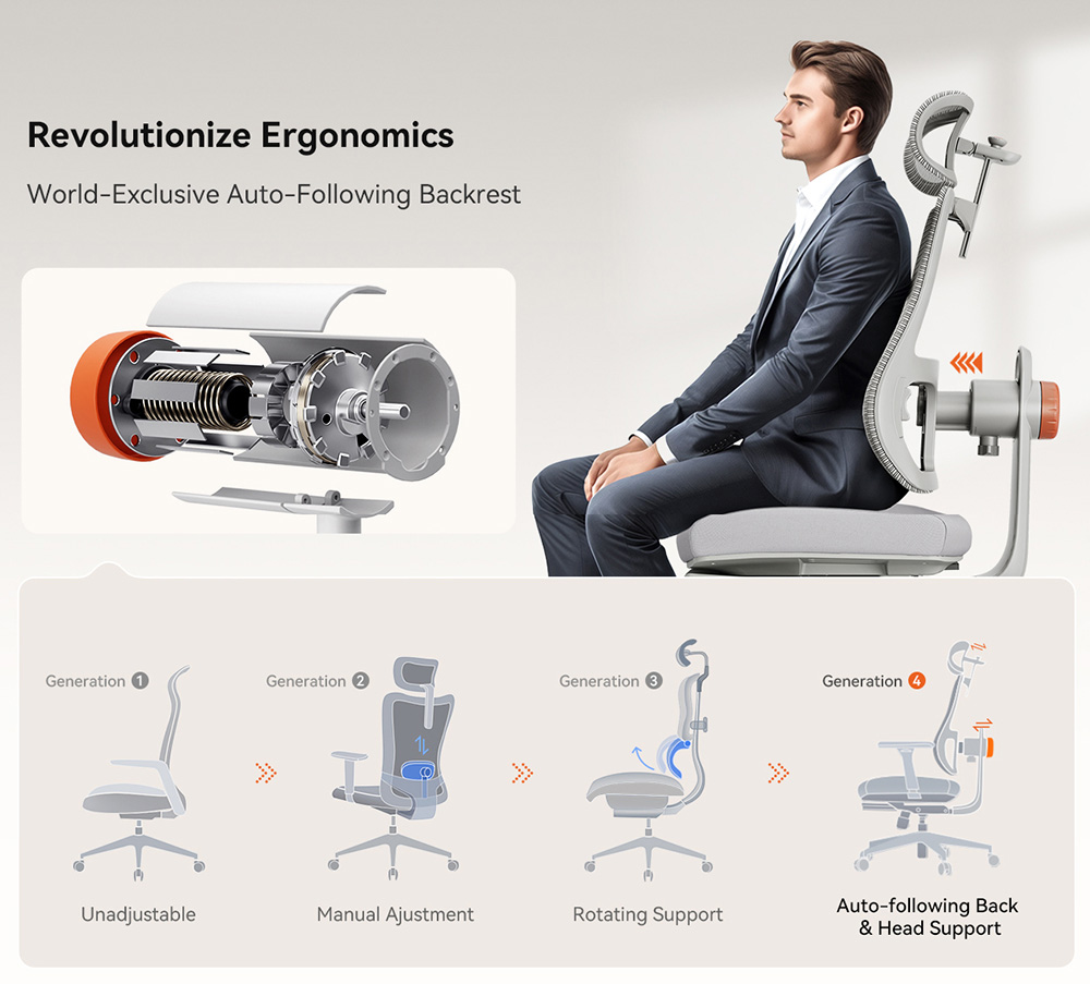 NEWTRAL MagicH-GPRO ergonomikus sz&eacute;k l&aacute;btart&oacute;val, automatikusan k&ouml;vető h&aacute;tt&aacute;ml&aacute;val, fejt&aacute;ml&aacute;val, adapt&iacute;v als&oacute; h&aacute;tt&aacute;ml&aacute;val, &aacute;ll&iacute;that&oacute; karf&aacute;val, 4 poz&iacute;ci&oacute;ban r&ouml;gz&iacute;thető - sz&uuml;rke