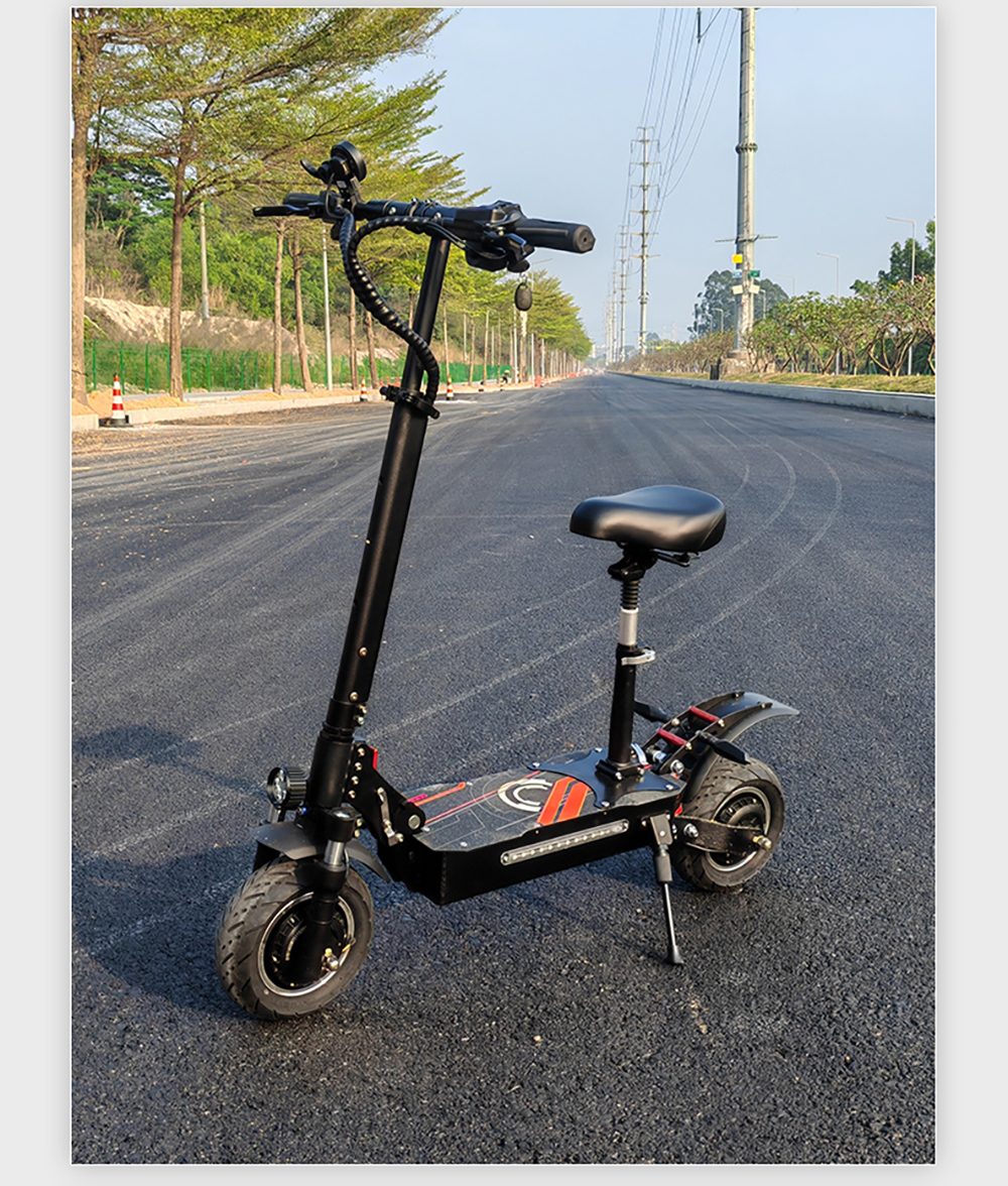 BOYUEDA Q7 Pro Electric Scooter, 2*1600W Motor, 52V 19AH Battery, 10-inch Tire, 70km/h Max Speed, 70km Range, Dual Hydraulic Disc Brakes, Front Hydraulic Shock Absorber & Rear Spring Shock Absorber, APP Control
