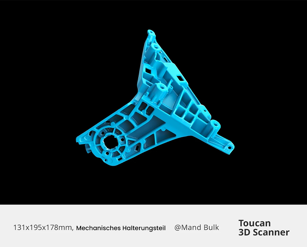 3DMakerpro Toucan Premium 3D-Scanner, 0,03mm Genauigkeit, Unabhängiges All-in-One, Dual FOV 135×185mm - 1000×750mm, 48MP Farbe, 6600mAh Akku, Wi-Fi 6