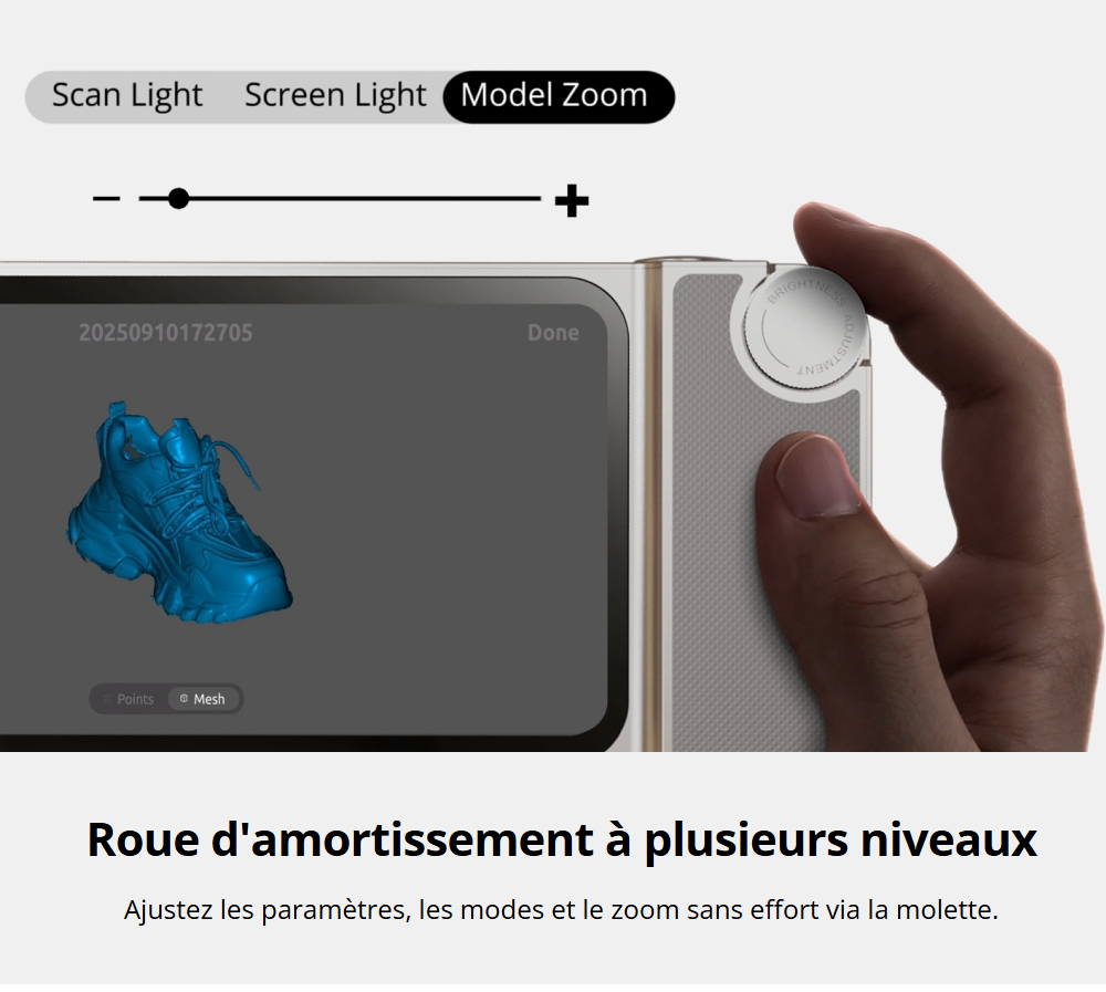 3DMakerpro Toucan Standard Scanner 3D, Précision de 0,03mm, Tout-en-un Autonome, Double FOV 135×185mm - 1000×750mm, Couleur 48MP, Batterie 6600mAh, Wi-Fi 6