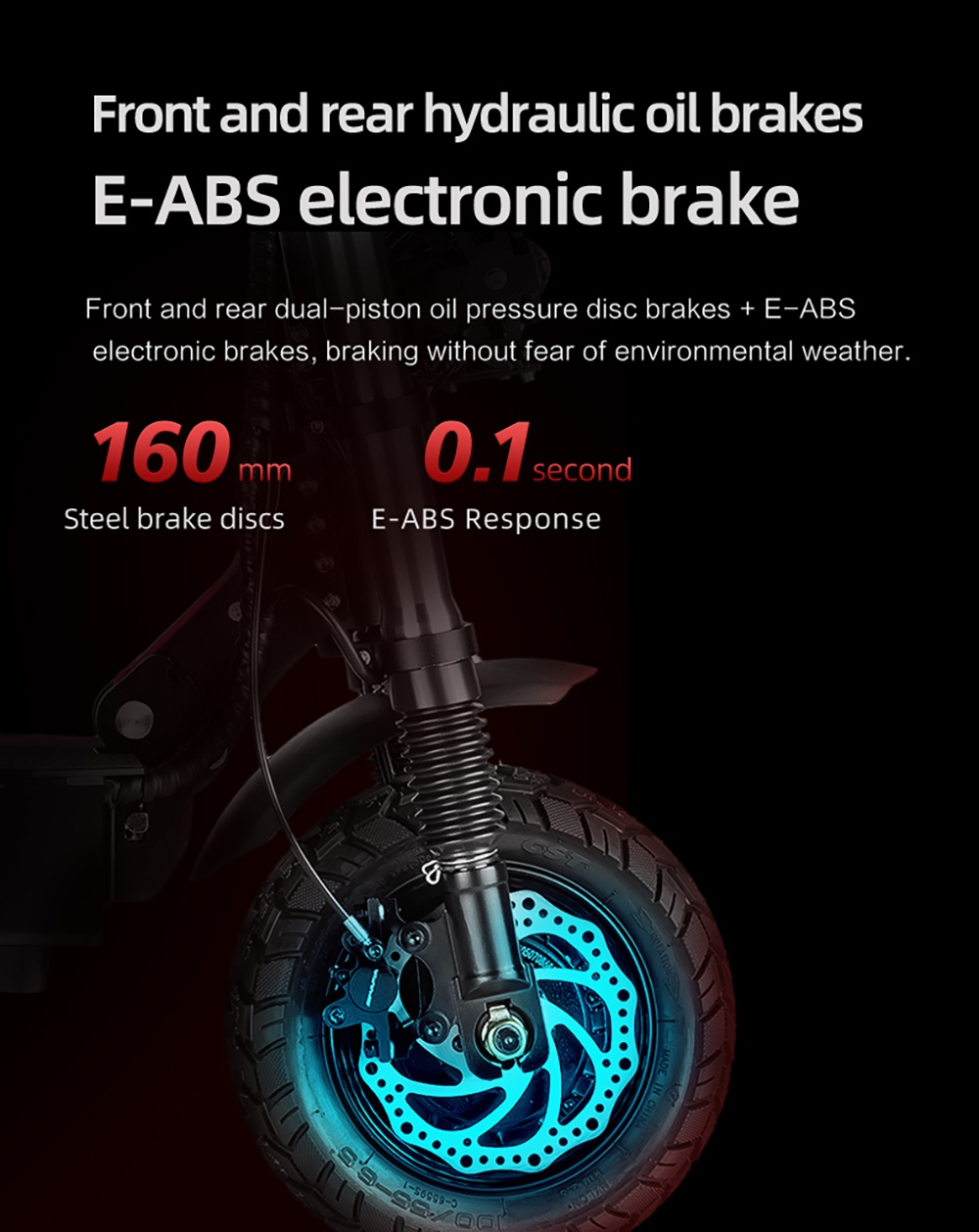 BOYUEDA S3-11 Elektroroller, 2 x 3000 W Motor, 60 V 38 Ah Akku, 11 Zoll Reifen, 85 km/h Höchstgeschwindigkeit, 120 km Reichweite, zwei hydraulische Scheibenbremsen, hydraulischer Stoßdämpfer, LCD-Display