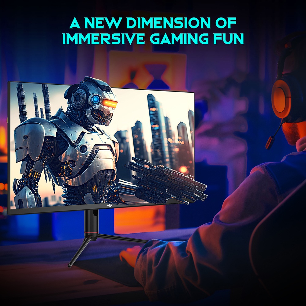 TITAN ARMY P32A2S2 Gaming Monitor, 2560 x 1440 QHD FAST IPS Panel, 240Hz Refresh Rate, HDR400, 1ms GTG, GamePlus Mode, Adaptive Sync, PIP/PBP Split Screen, 2*HDMI 2.1 2*DP 1.4, E-Sport Backlights, Adjustable Stand