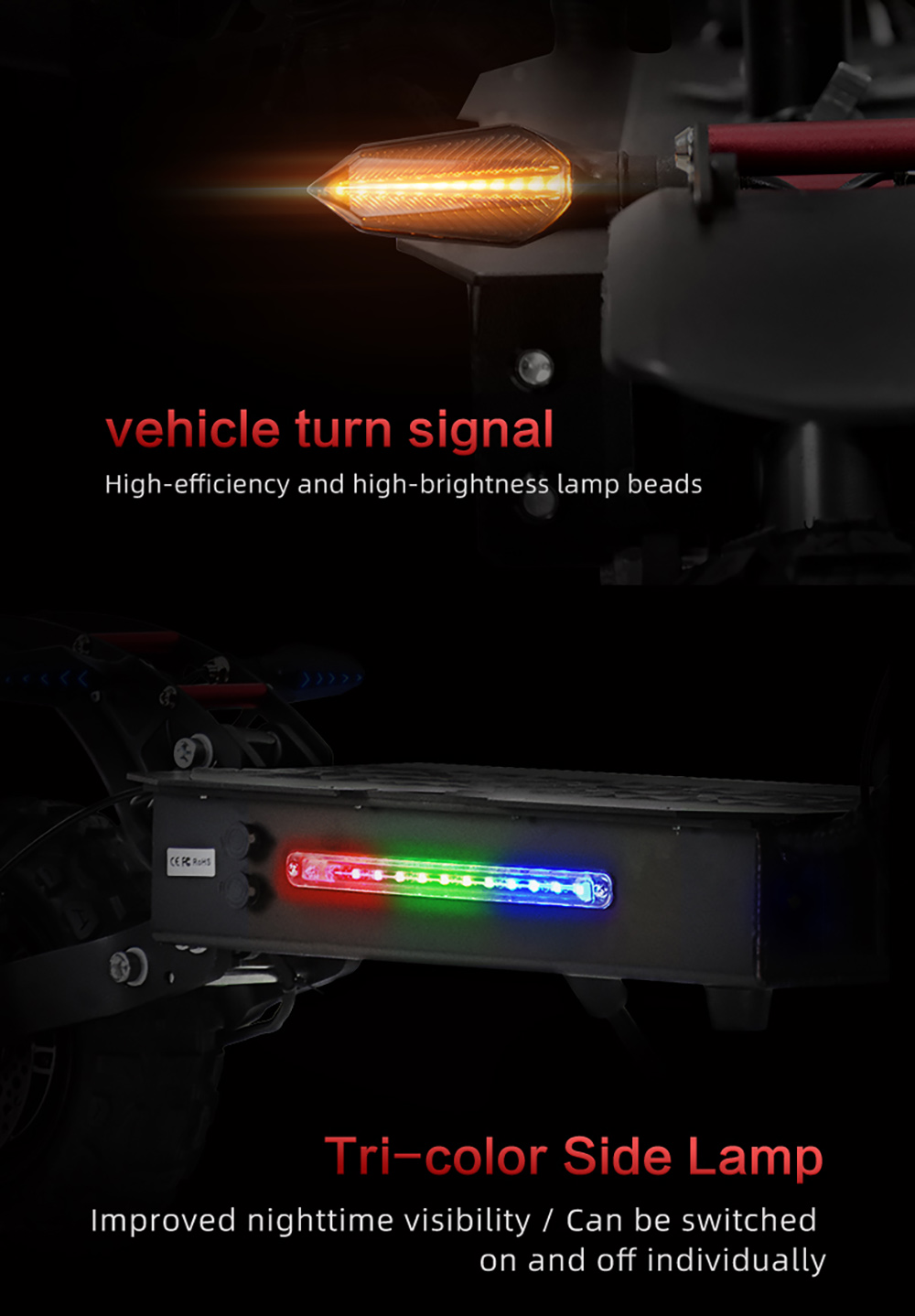 BOYUEDA S3-11 Electric Scooter, 3000W*2 Motor 85km/h Max Speed, 60V 38Ah Battery up to 120km Range, 11-inch Sawtooth Vaccum Off-road Tire,  Dual Hydraulic Disc Brakes, Hydraulic damping, 45&deg; Climbing LCD Display All-round Lighting and turn signal