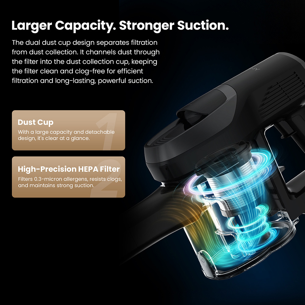 JIMMY JV9 Pro Aqua Aspirateur Balai Sans Fil, Aspiration Puissante 160AW, Autonomie 65 Min, Combo Aspirateur et Serpill&egrave;re 2-en-1, &Eacute;cran LED, Id&eacute;al pour Sols Durs, Tapis et Poils d'Animaux