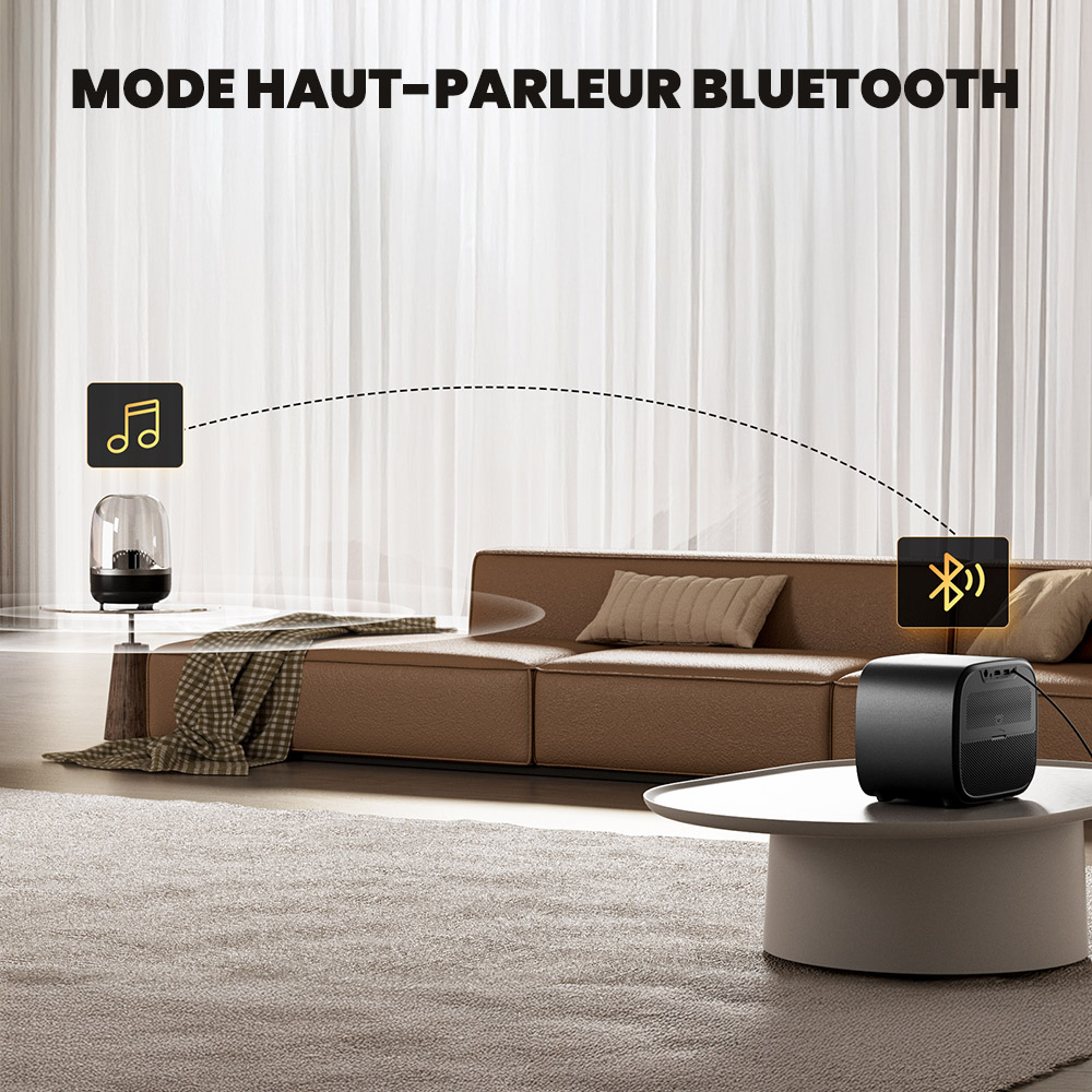 [Certifi&eacute; Netflix & Google TV] Projecteur ETOE E3 Pro, Dolby Digital Plus, 1080P natif, 600 ANSI, 2GB+16GB, WiFi 5G, D&eacute;codage 4K, Son surround 20W, Mise au point automatique fluide, Google Assistant, 10 000+ applications