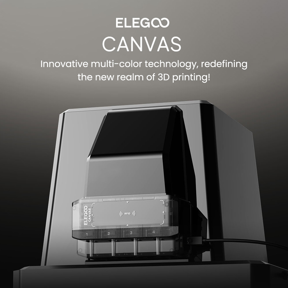 Elegoo Centauri Carbon 2 Combo 3D Printer, 4 Colors Printing CoreXY 500mm/s High-Speed, 350°C Nozzle, Carbon Fiber/PLA/ABS Compatible, LED Strip, 256*256*256mm