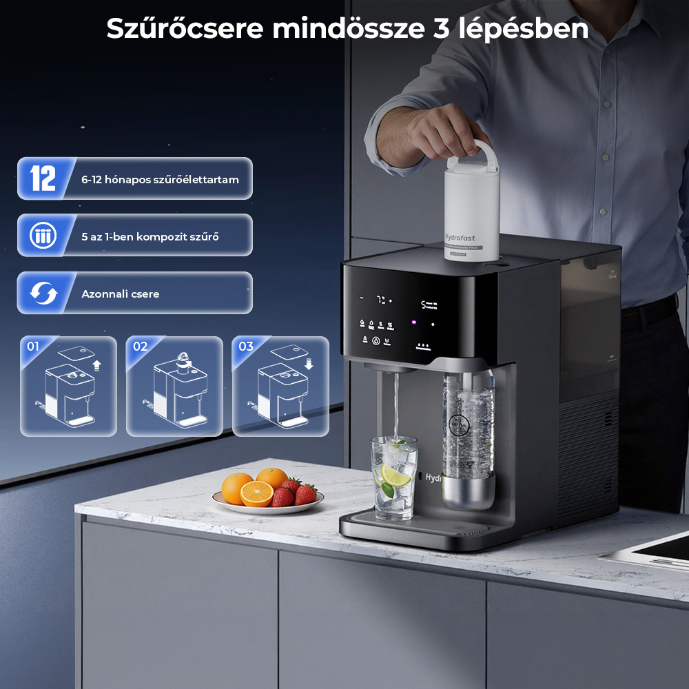 Hydrofast C300 RO Asztali V&iacute;zszűrő+ HF04 Kompozit Szűrő
