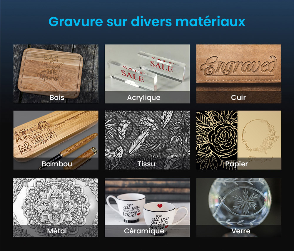 Graveur laser Mecpow X3 Pro 10 W avec kit d'assistance pneumatique