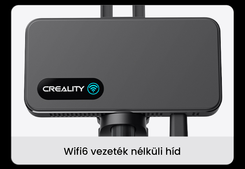Creality CR-Scan Ferret Pro 3D szkenner, Ak&aacute;r 30 fps szkennel&eacute;si sebess&eacute;g, 0,1 mm-es pontoss&aacute;g, 150-700 mm munkat&aacute;vols&aacute;g, 560*820 mm egyszeres szkennel&eacute;si tartom&aacute;ny, 150x150 mm minim&aacute;lis szkennel&eacute;s, Vezet&eacute;k n&eacute;lk&uuml;li kapcsolat