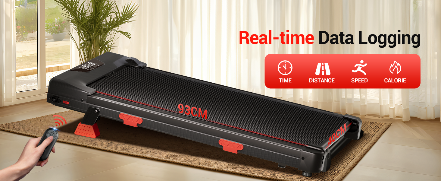 ROBORE U18 Foldable Treadmill with 12% Incline, 10km/h Max Speed, 3 Levels, 2.75HP Brushless Motor, 150kg Capacity, Real-time Data, Low Noise, for Home & Office