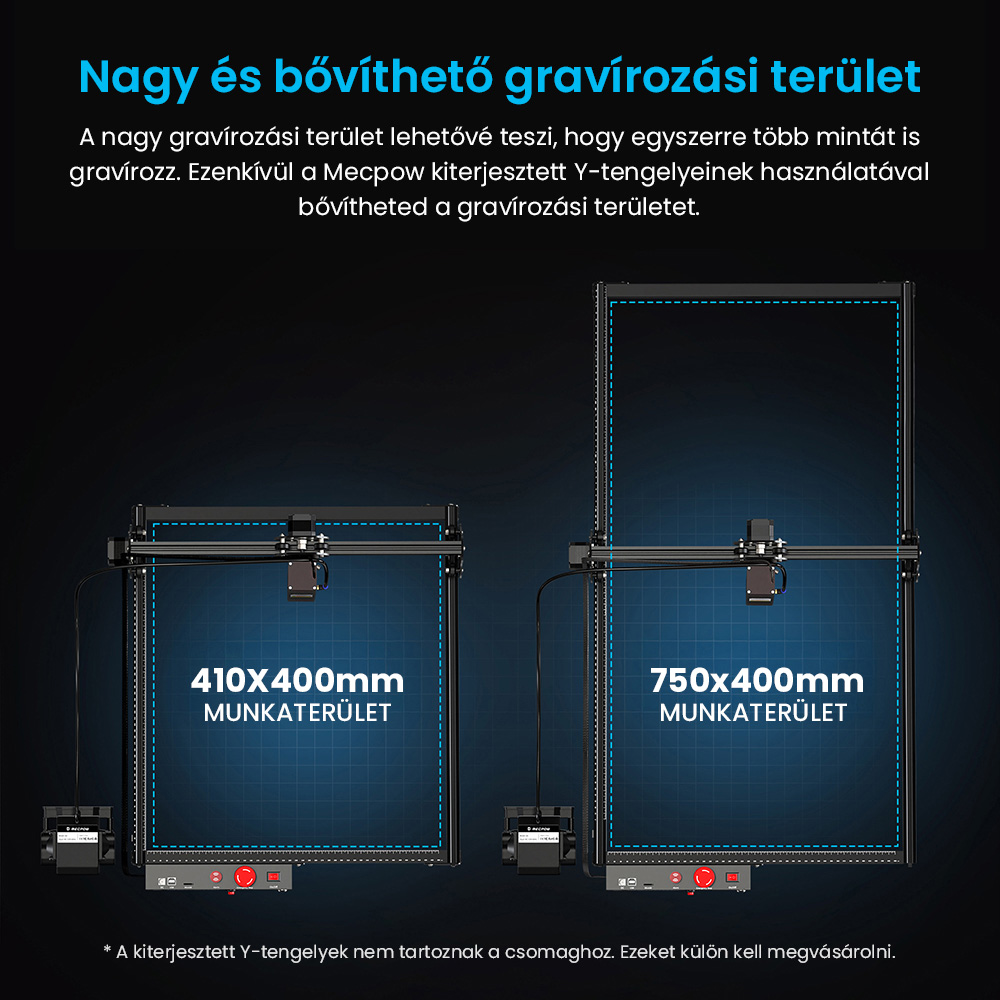 Mecpow X3 Pro 10W-os l&eacute;zergrav&iacute;roz&oacute; levegős r&aacute;seg&iacute;t&eacute;sű k&eacute;szlettel