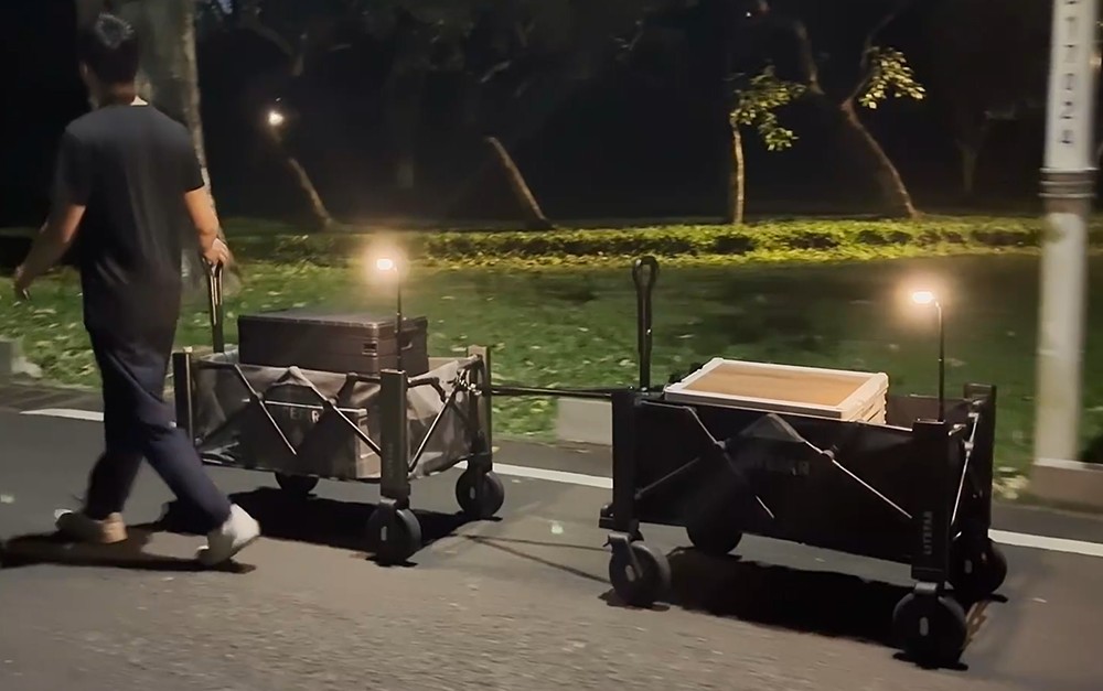 LITEFAR Orion Remote-Controlled Electric Wagon, 500W Quiet Hub Motor, 140L Cargo Capacity, 7.5” Solid Rubber All-Terrain Wheels with Brakes, 24,000mAh Battery, 7.5-Mile Range, 3-Speed Control, Foldable Aluminum Frame