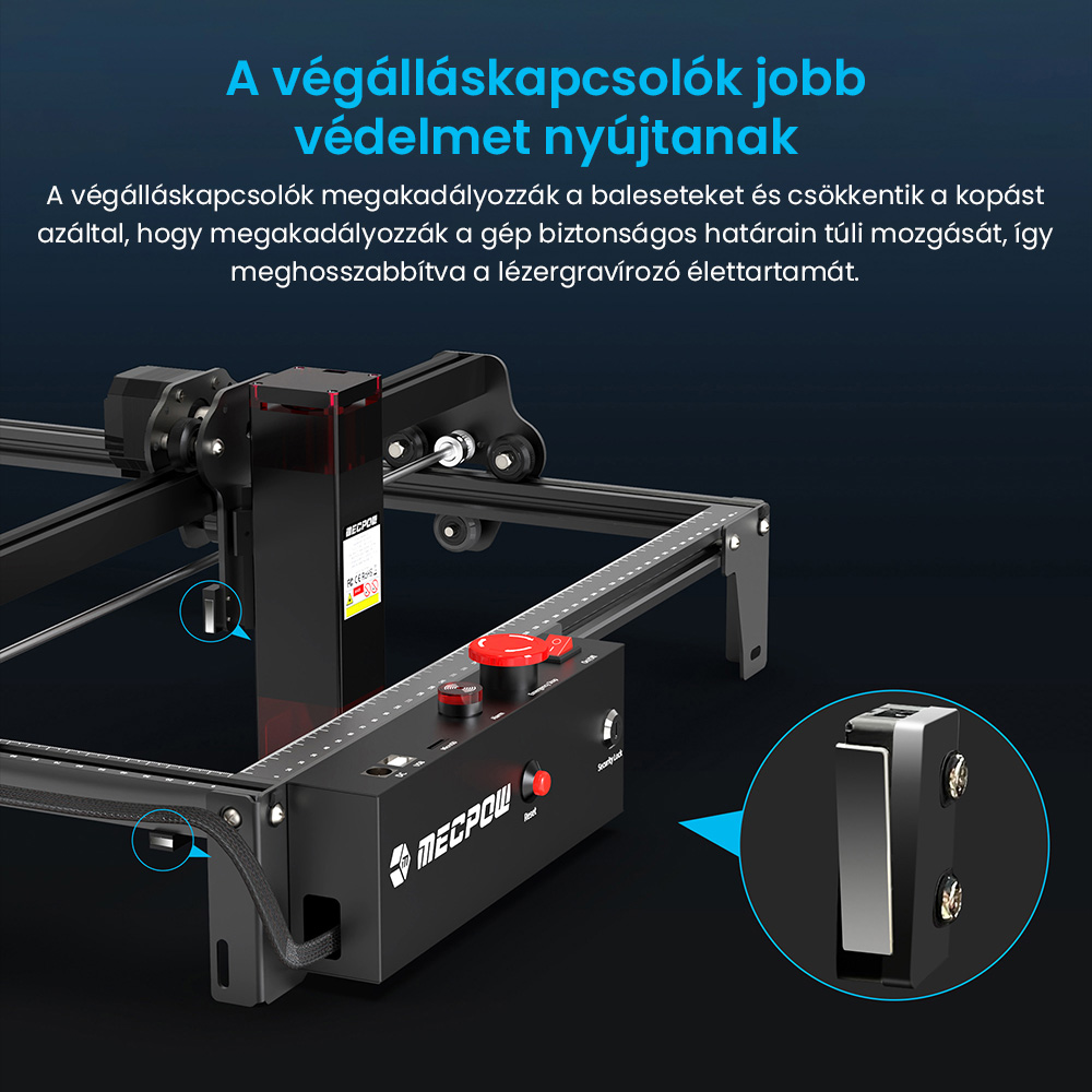 Mecpow X3 Pro 10W-os l&eacute;zergrav&iacute;roz&oacute; levegős r&aacute;seg&iacute;t&eacute;sű k&eacute;szlettel