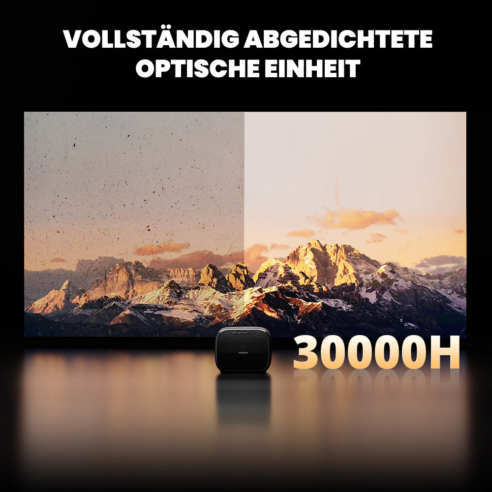 [Netflix & Google TV zertifiziert] ETOE E3 Pro Projektor, Dolby Digital Plus, native 1080P, 600 ANSI, 2GB+16GB, 5G WiFi, 4K-Decodierung, 20W-Surround-Sound, nahtloser Autofokus, Google Assistant, 10.000+ Apps