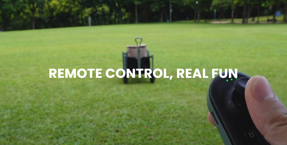 LITEFAR Orion Remote-Controlled Electric Wagon, 500W Quiet Hub Motor, 140L Cargo Capacity, 7.5” Solid Rubber All-Terrain Wheels with Brakes, 24,000mAh Battery, 7.5-Mile Range, 3-Speed Control, Foldable Aluminum Frame