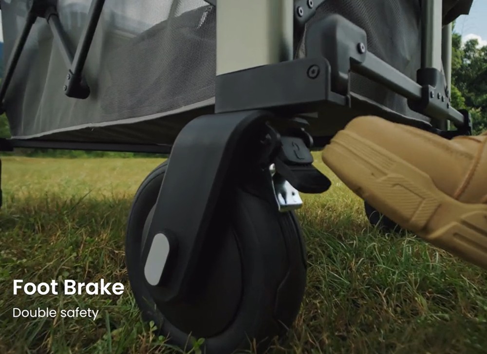 LITEFAR Orion Remote-Controlled Electric Wagon, 500W Quiet Hub Motor, 140L Cargo Capacity, 7.5” Solid Rubber All-Terrain Wheels with Brakes, 24,000mAh Battery, 7.5-Mile Range, 3-Speed Control, Foldable Aluminum Frame