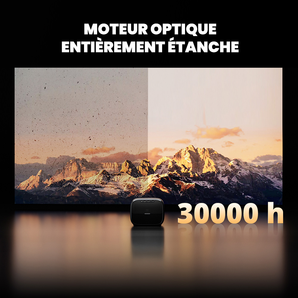 [Certifi&eacute; Netflix & Google TV] Projecteur ETOE E3 Pro, Dolby Digital Plus, 1080P natif, 600 ANSI, 2GB+16GB, WiFi 5G, D&eacute;codage 4K, Son surround 20W, Mise au point automatique fluide, Google Assistant, 10 000+ applications