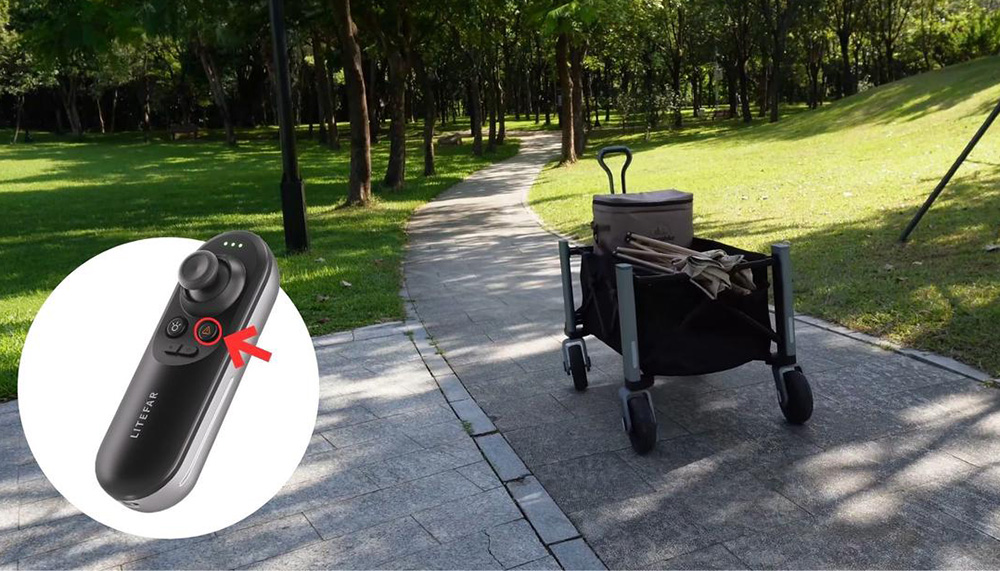 LITEFAR Orion Remote-Controlled Electric Wagon, 500W Quiet Hub Motor, 140L Cargo Capacity, 7.5” Solid Rubber All-Terrain Wheels with Brakes, 24,000mAh Battery, 7.5-Mile Range, 3-Speed Control, Foldable Aluminum Frame