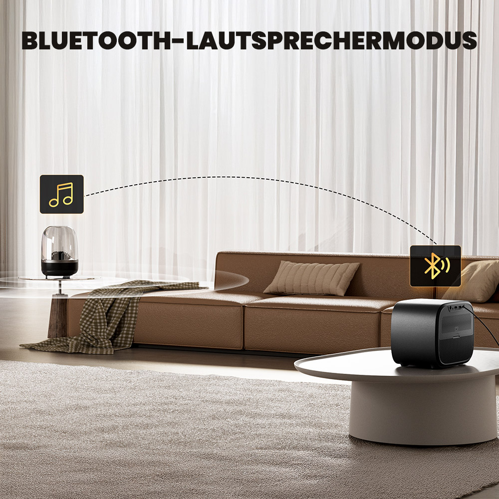 [Netflix & Google TV zertifiziert] ETOE E3 Pro Projektor, Dolby Digital Plus, native 1080P, 600 ANSI, 2GB+16GB, 5G WiFi, 4K-Decodierung, 20W-Surround-Sound, nahtloser Autofokus, Google Assistant, 10.000+ Apps