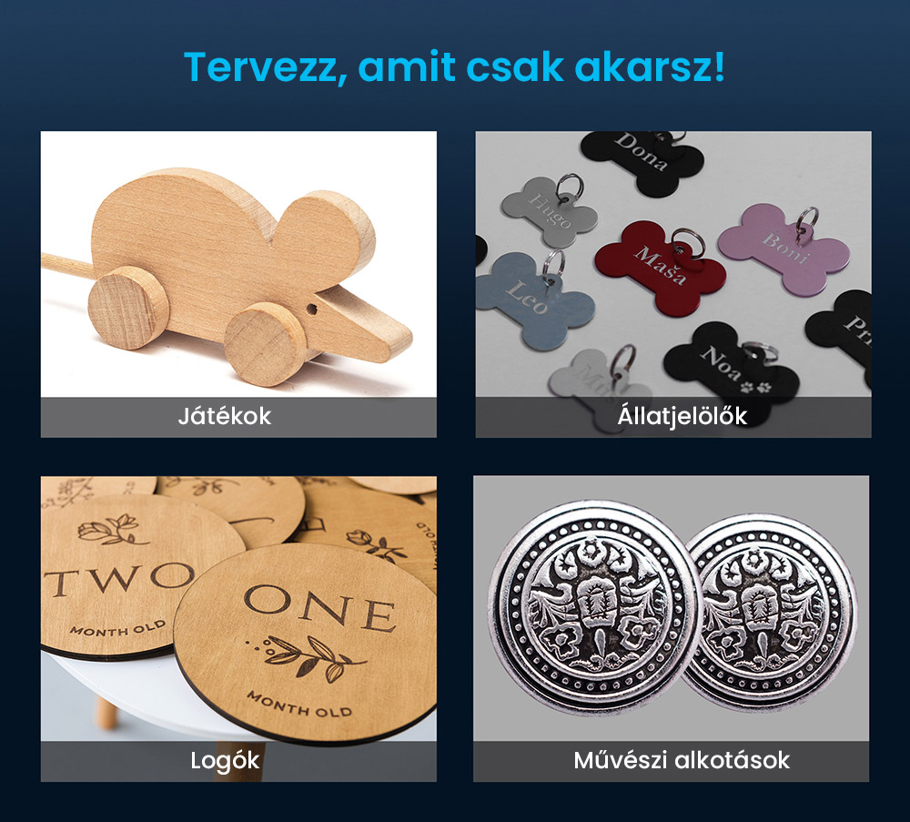 Mecpow X3 Pro 10W-os l&eacute;zergrav&iacute;roz&oacute; levegős r&aacute;seg&iacute;t&eacute;sű k&eacute;szlettel