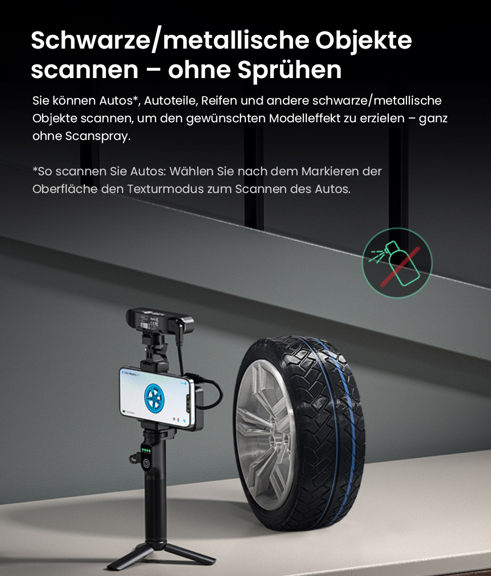 Creality CR-Scan Ferret Pro 3D-Scanner, bis zu 30 fps Scan-Geschwindigkeit, 0,1 mm Genauigkeit, 150&ndash;700 mm Arbeitsabstand, 560 x 820 mm Einzelaufnahmebereich, 150 x 150 mm Mindestscan, kabellose Verbindung