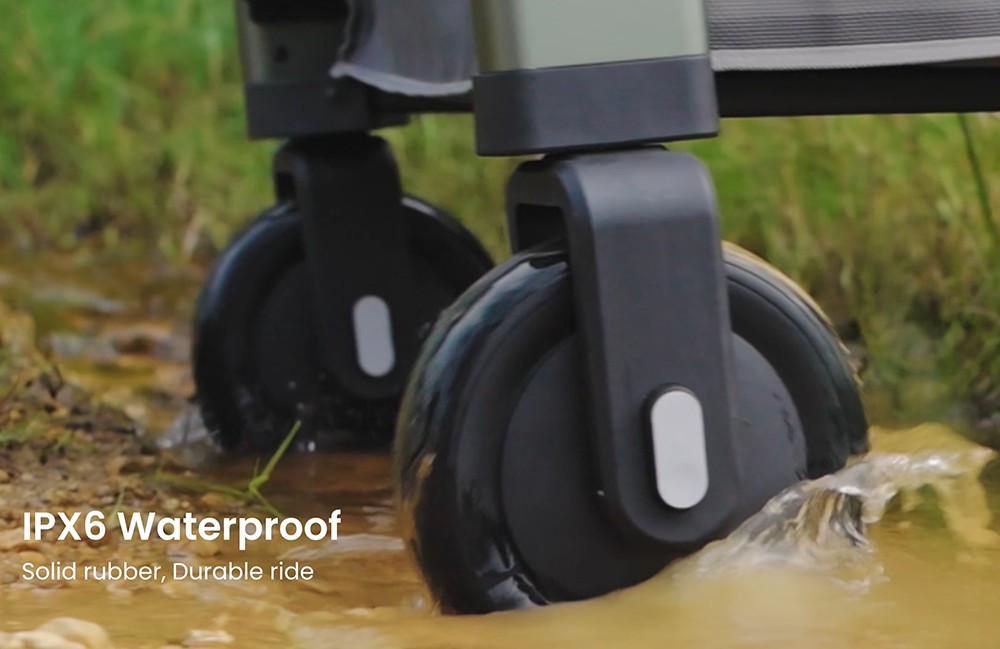 LITEFAR Orion Remote-Controlled Electric Wagon, 500W Quiet Hub Motor, 140L Cargo Capacity, 7.5” Solid Rubber All-Terrain Wheels with Brakes, 24,000mAh Battery, 7.5-Mile Range, 3-Speed Control, Foldable Aluminum Frame