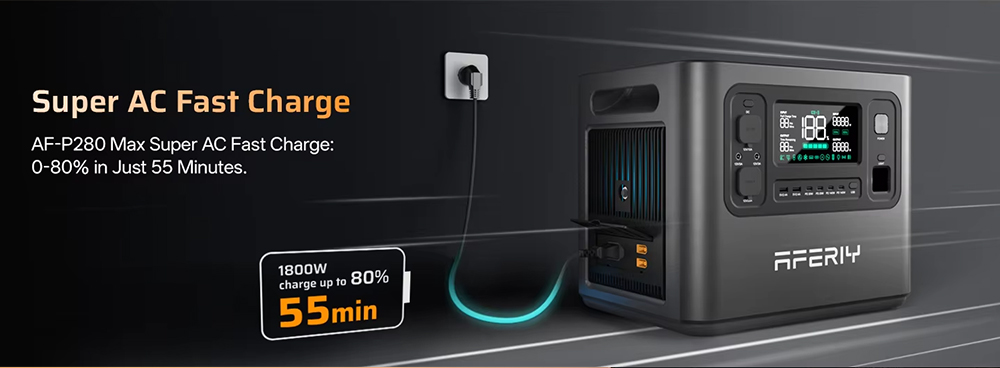 AFERIY P280-B Erweiterungsakku f&uuml;r P280 Powerstation, 2048 Wh LiFePO4, &uuml;ber 4000 Ladezyklen, erweiterbare Kapazit&auml;t