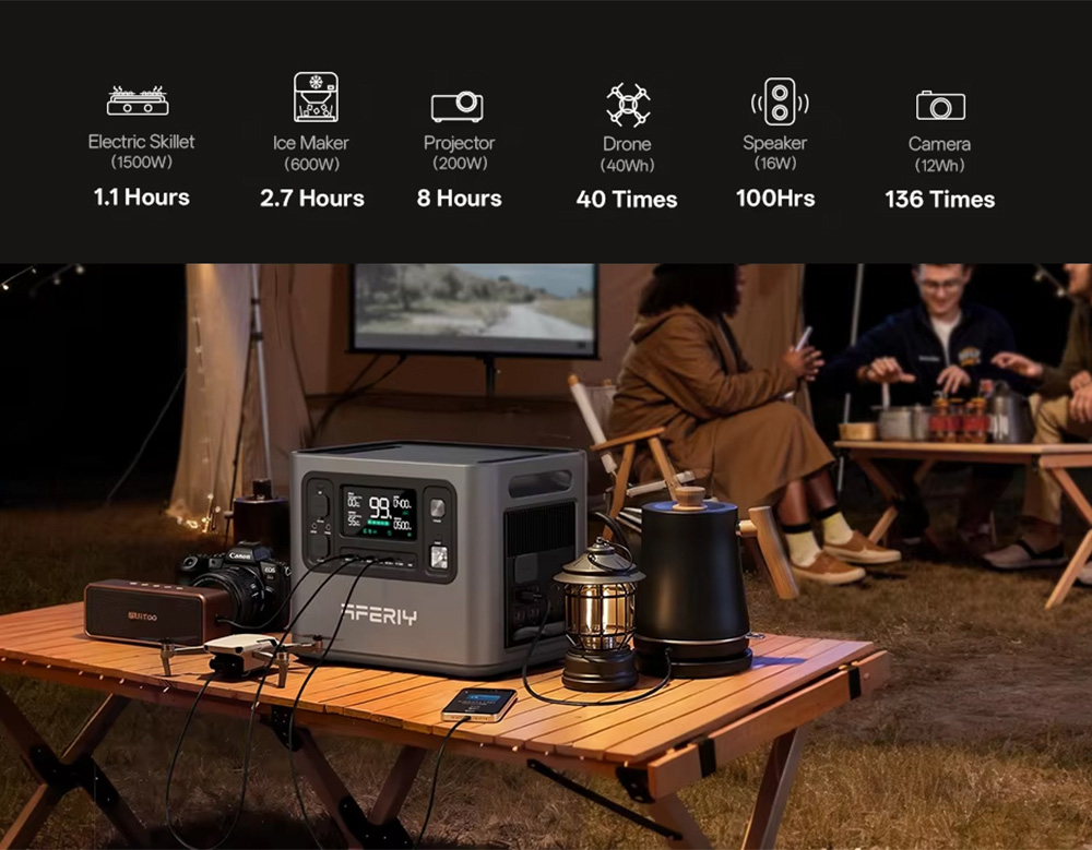 AFERIY P280-B Erweiterungsakku f&uuml;r P280 Powerstation, 2048 Wh LiFePO4, &uuml;ber 4000 Ladezyklen, erweiterbare Kapazit&auml;t