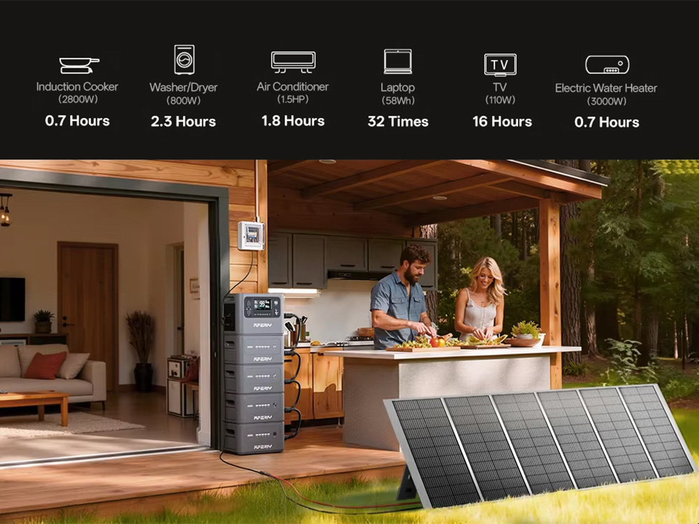 AFERIY P280-B Erweiterungsakku f&uuml;r P280 Powerstation, 2048 Wh LiFePO4, &uuml;ber 4000 Ladezyklen, erweiterbare Kapazit&auml;t