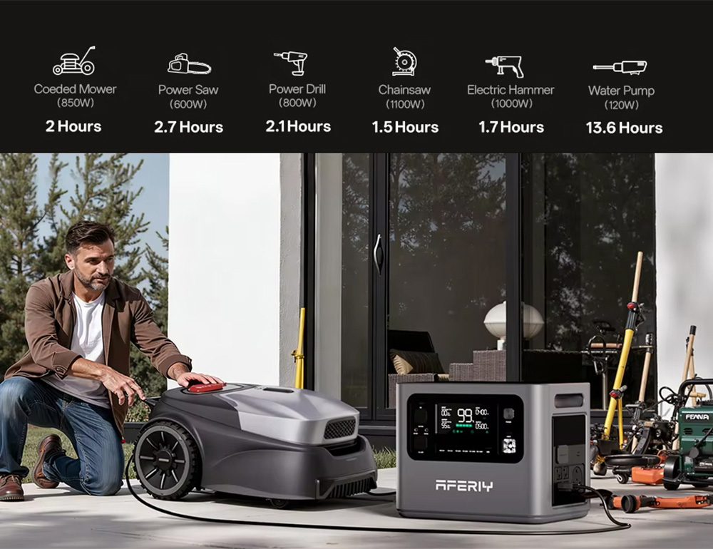 AFERIY P280-B Erweiterungsakku f&uuml;r P280 Powerstation, 2048 Wh LiFePO4, &uuml;ber 4000 Ladezyklen, erweiterbare Kapazit&auml;t