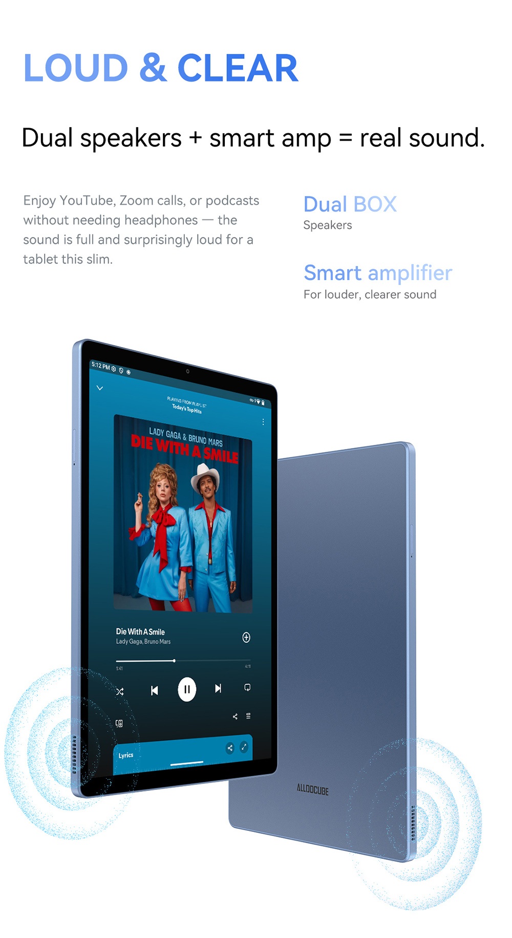 Tablette ALLDOCUBE iPlay 70, &eacute;cran IPS 10,1 pouces 1280 x 800 90 Hz, processeur ASR8662 &agrave; 8 c&oelig;urs, 4 Go de RAM, 128 Go de ROM, Android 15, double cam&eacute;ra 5 MP + 5 MP, 4G LTE, Wi-Fi 6, Bluetooth 5.4, GPS + GLONASS + Beidou + Galileo, batterie 6000 mAh, charge rapide 18 W, deux haut-parleurs