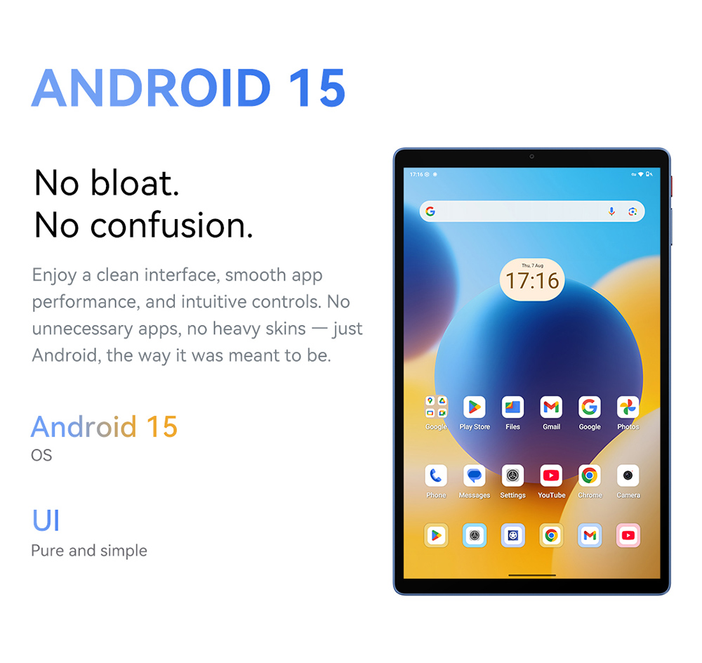 Tablette ALLDOCUBE iPlay 70, &eacute;cran IPS 10,1 pouces 1280 x 800 90 Hz, processeur ASR8662 &agrave; 8 c&oelig;urs, 4 Go de RAM, 128 Go de ROM, Android 15, double cam&eacute;ra 5 MP + 5 MP, 4G LTE, Wi-Fi 6, Bluetooth 5.4, GPS + GLONASS + Beidou + Galileo, batterie 6000 mAh, charge rapide 18 W, deux haut-parleurs