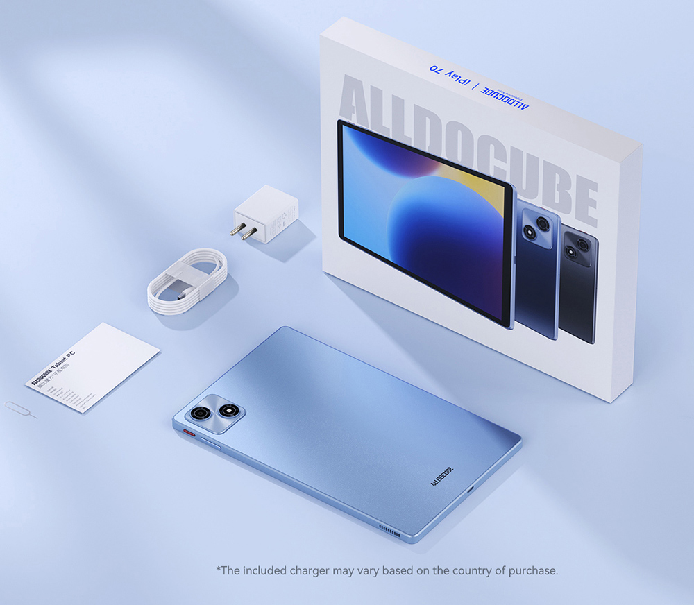 Tablette ALLDOCUBE iPlay 70, &eacute;cran IPS 10,1 pouces 1280 x 800 90 Hz, processeur ASR8662 &agrave; 8 c&oelig;urs, 4 Go de RAM, 128 Go de ROM, Android 15, double cam&eacute;ra 5 MP + 5 MP, 4G LTE, Wi-Fi 6, Bluetooth 5.4, GPS + GLONASS + Beidou + Galileo, batterie 6000 mAh, charge rapide 18 W, deux haut-parleurs