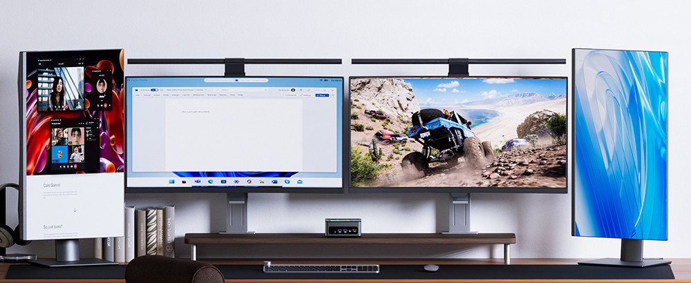 AOOSTAR GEM12+ Pro Mini-PC Barebone (ohne RAM und SSD) mit Display, Fingerabdrucksensor, AMD Ryzen 7 Pro 8845HS 8-Kern-Prozessor (max. 5,1 GHz), HDMI 2.1 + DP 1.4 + USB 4.0 + USB Typ-C 4K-Vier-Bildschirm-Display, WLAN 6, Bluetooth 5.2, 2 x 2,5-Gbit/s-LAN, 2 x USB 3.2, 2 x USB 2.0, 1 x Oculink-Adapter